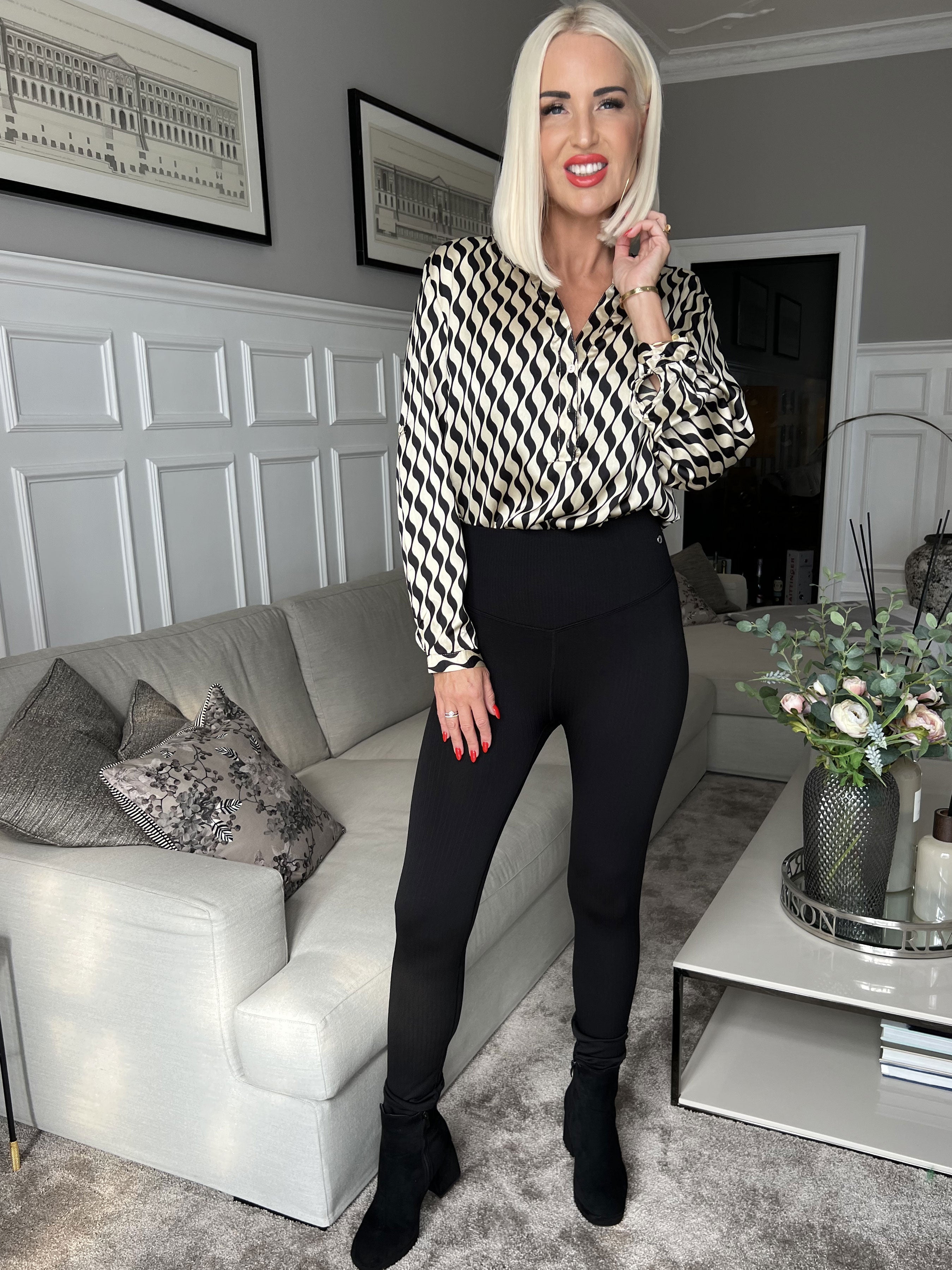 Daniella - Sorte elastiske leggings